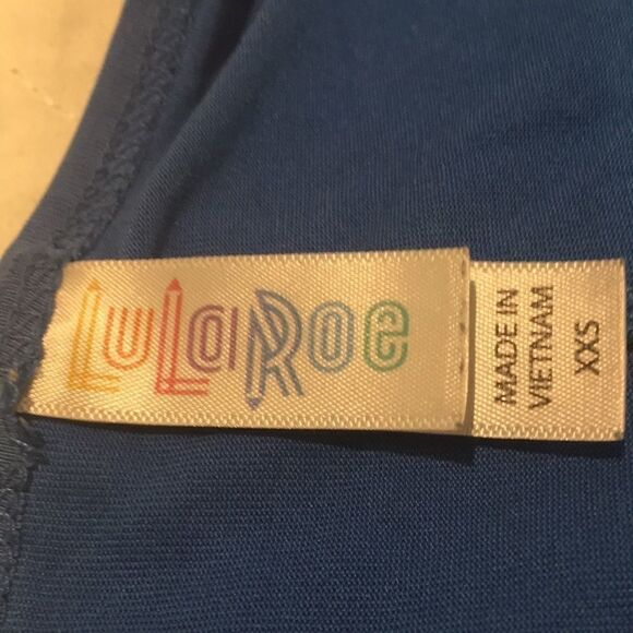 LuLaRoe blue flowing top - Picture 3 of 4